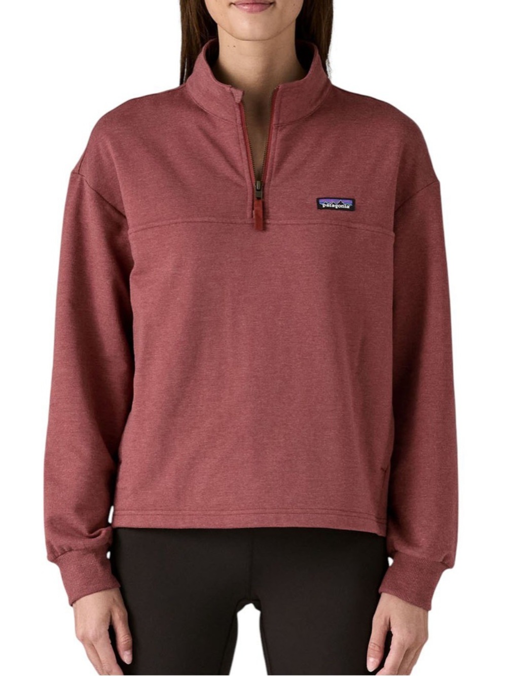 Patagonia Ahnya Dusty Rose Quarter Zip Pullover Size XS NWT
